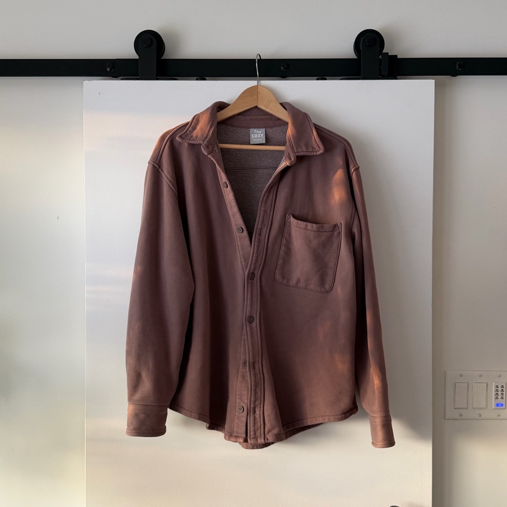 TNA Cozy Fleece in Purple/Brown
